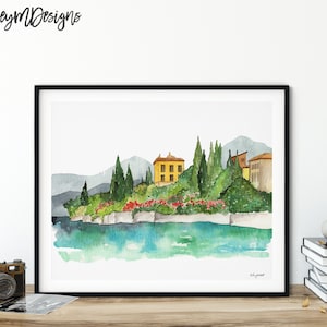 Lake Como Art, Italy Wall Art, Villa Monastero, Varenna Art Print ...