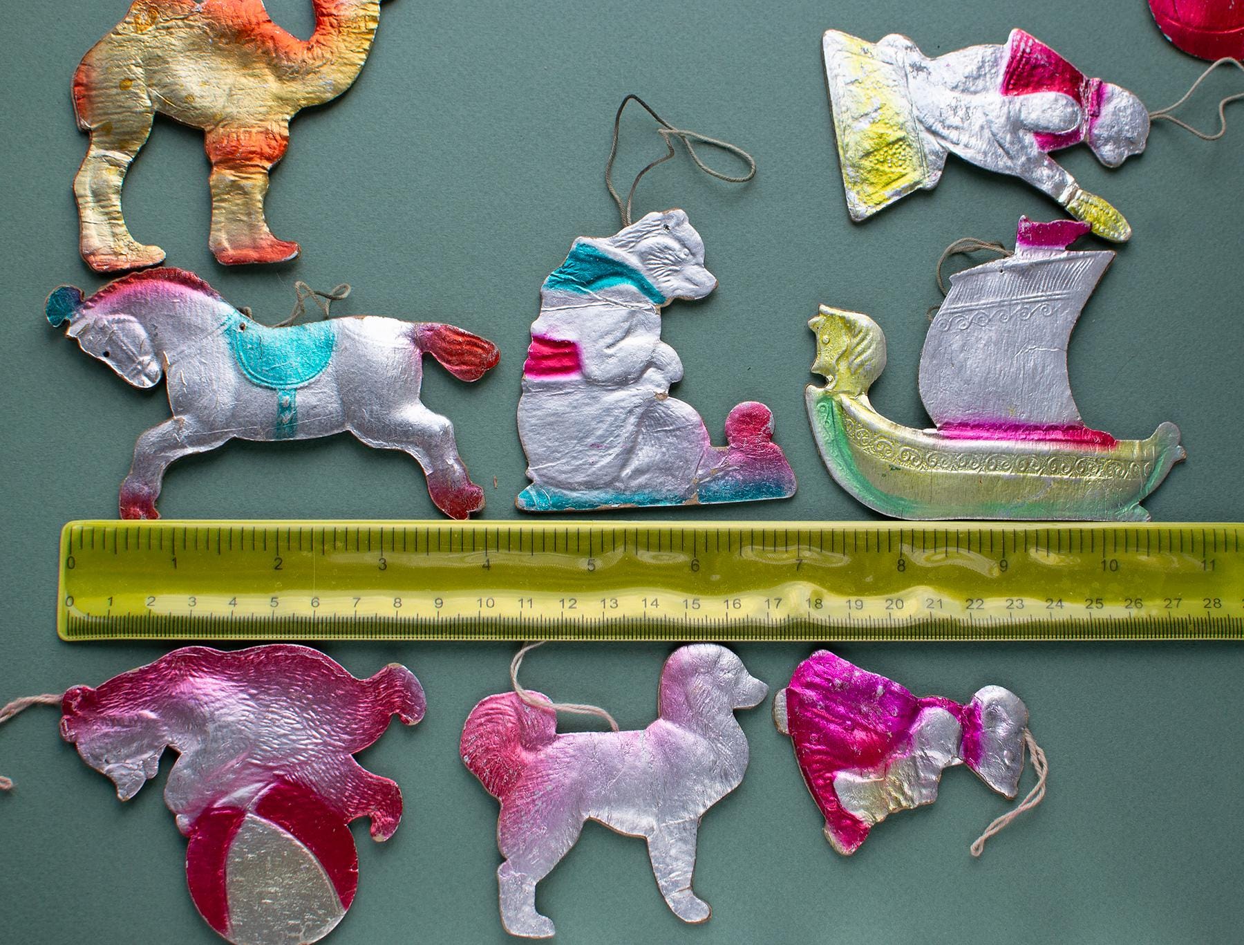 Ubreakable Paper Vintage Soviet Christmas Cardboard Ornaments, Unbreakable Embossed ...