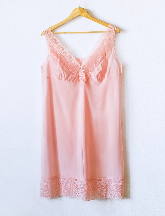 Vintage lace camisole pink 80s USSR | soviet linge