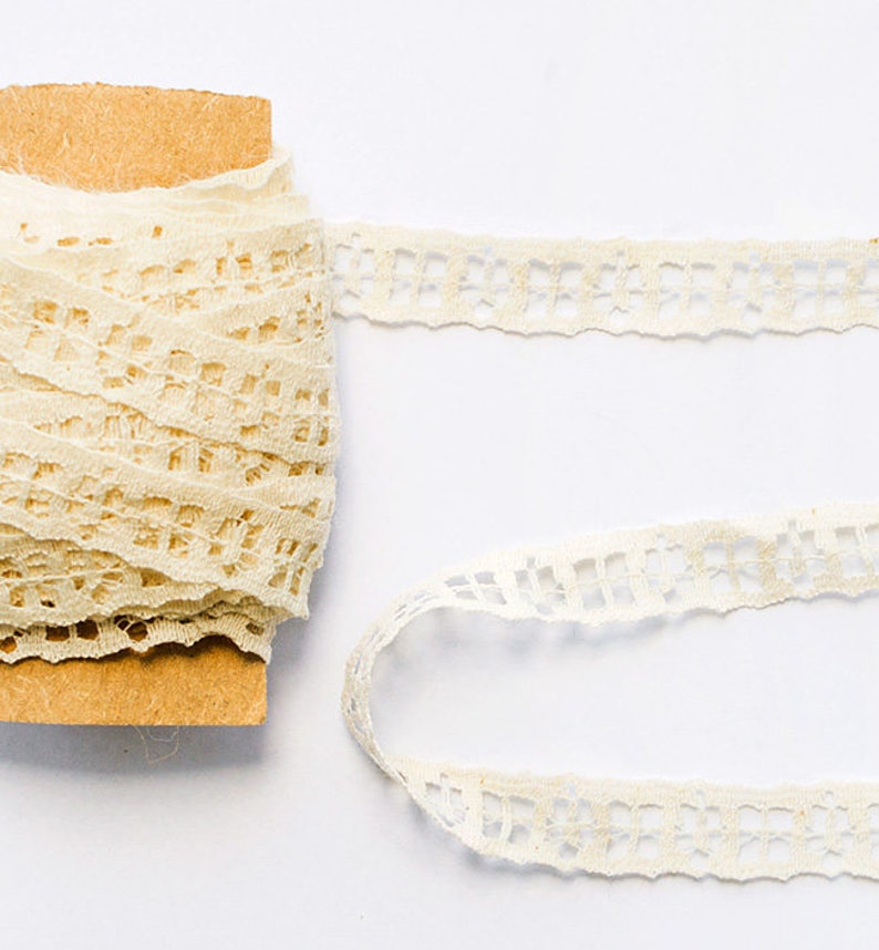 Vintage Sewing Lace Trim 70s USSR Cotton Ivory and Black Etsy