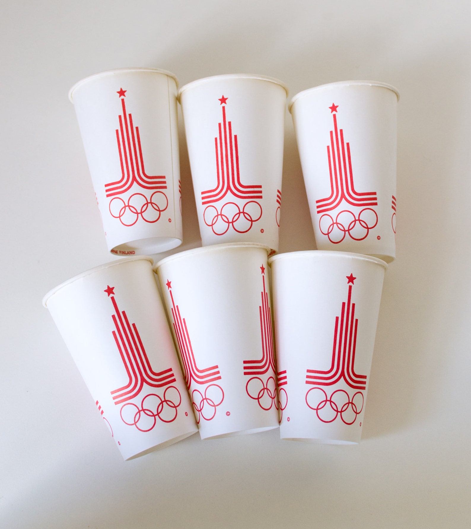 Olympiad 80 Paper Cups Set 6 Original USSR Soviet Olympic - Etsy