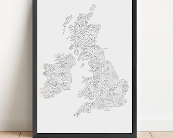 Walk the UK & Ireland 2 - Illustrated walking map walking UK Ireland hiking travel trail map British isles hiking