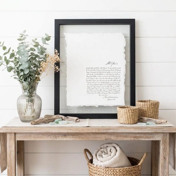 Memorial Song Lyrics Print, In Memory Gift, Sympathy Gift, Funeral Keepsake on Cotton Paper, Celebration of Life Wall Art