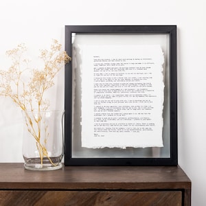 Vœux de mariage personnalisés, paroles de chansons, versets de la Bible ou poèmes imprimés sur du papier de coton fait main, cadeau d'anniversaire, cadeau pour couple, jeunes mariés, mariage
