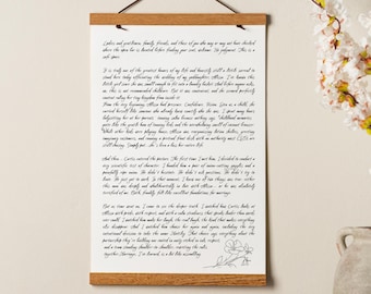 Personalized Wedding Speech Canvas Art | Custom Toast Keepsake