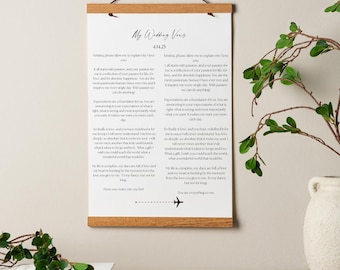 Wedding Vows Print | His & Hers Vow Keepsake | 11x18 Canvas | Personalized Wedding Gift | His and His | Hers and Hers | Vow Wall Art