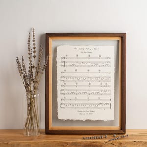 first dance, first dance music sheet, cotton anniversary gift, paper anniversary gift, cotton anniversary present, first anniversary gift, second anniversary gift, first dance