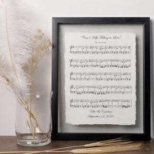 first dance, first dance music sheet, cotton anniversary gift, paper anniversary gift, cotton anniversary present, first anniversary gift, second anniversary gift, first dance