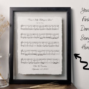 Wedding Gift, Personalized Gift Anniversary Gift For Wife Engagement Gift For Him Wedding Gift For Couples Gift For Her, Music Sheet