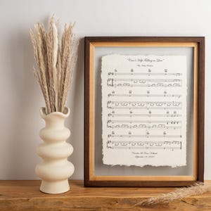 Spartito MUSICALE, regalo per il primo anniversario per lui, primo ballo per il primo anniversario, secondo anniversario per lui, regalo in cotone, stampa del voto di matrimonio