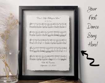 Wedding Gift, Personalized Gift Anniversary Gift For Wife Engagement Gift For Him Wedding Gift For Couples Gift For Her, Music Sheet