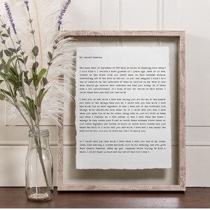 Personalized Wedding Vow Gift I Typewriter I WEDDING MARRIAGE VOWS I Personalized I First Anniversary Gift I