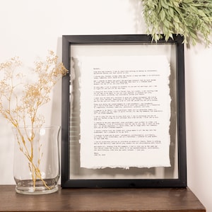 Carta de amor l Idea de regalo romántico l Máquina de escribir l Regalo de cumpleaños para ella l Regalo de boda l Votos de boda