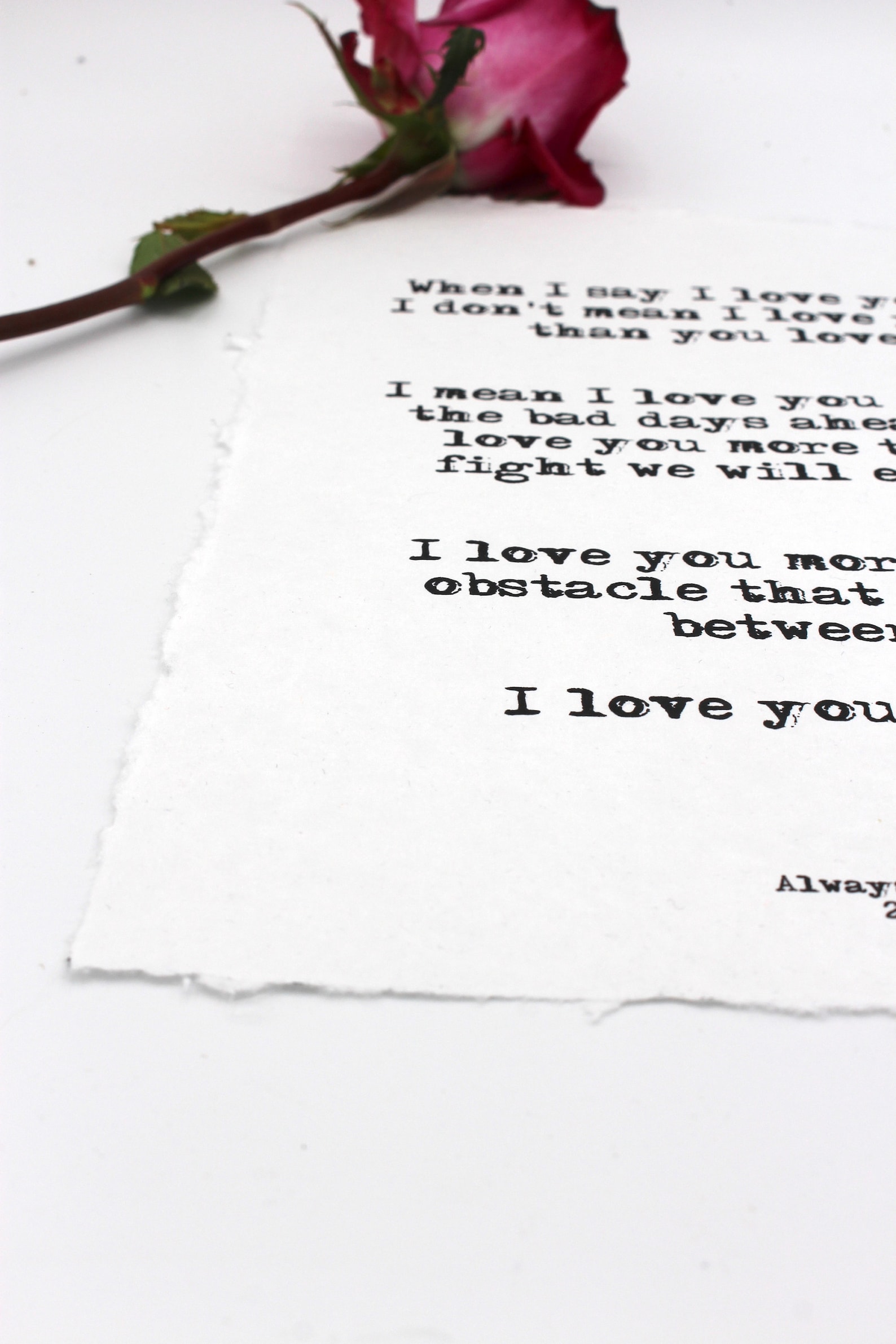 When I say I love you more poem print in typewriter font on Etsy When I say I love you more poem print in typewriter font on Etsy