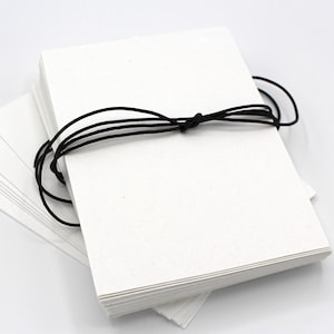 5" x 7 White Handmade Paper, Cotton Paper, Invitation Paper, Watercolor Paper, Calligraphy Paper, 5x7 paper, Rag Paper