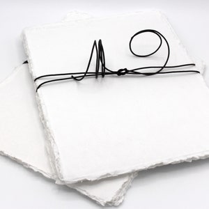 Handmade Cotton Rag Paper L Pack of 25 L 8.5 X 11'' L Handmade Paper L Watercolor  Paper L Deckled Edge Cotton Paper 