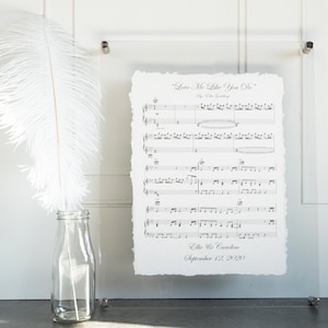 first dance, first dance music sheet, cotton anniversary gift, paper anniversary gift, cotton anniversary present, first anniversary gift, second anniversary gift, first dance