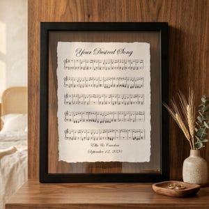 first dance, first dance music sheet, cotton anniversary gift, paper anniversary gift, cotton anniversary present, first anniversary gift, second anniversary gift, first dance