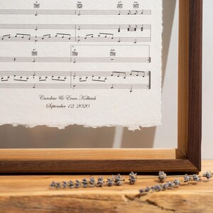 first dance, first dance music sheet, cotton anniversary gift, paper anniversary gift, cotton anniversary present, first anniversary gift, second anniversary gift, first dance