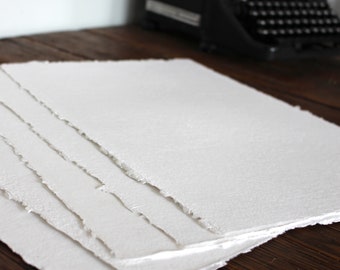 Papel de trapo de algodón hecho a mano, paquete de 5, 12x18 '', papel hecho a mano, papel de trapo de algodón, 300 GSM