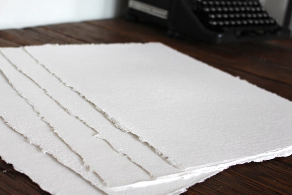 Handmade Cotton Rag Paper , Pack of 5 , 12x18 '', Handmade Paper , Cotton  Rag Paper , 300 GSM 