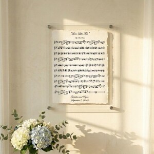 first dance, first dance music sheet, cotton anniversary gift, paper anniversary gift, cotton anniversary present, first anniversary gift, second anniversary gift, first dance