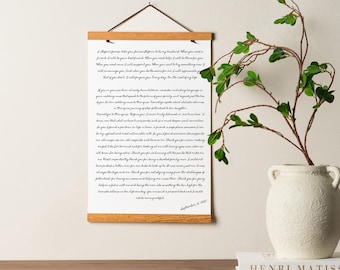 Personalized Wedding Vows on Canvas | Cotton Anniversary Gift for Him or Her | One Year Wedding Keepsake