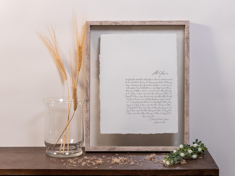 Personalized Wedding Song Print, Custom Framed Gift, First Dance Art, Custom Lyrics Print, Anniversary Gift, Fine Art Paper, Wedding Song Lyric Art, Custom Music Print, First Dance Song Print, Personalized Anniversary Gift, Framed Song Lyrics, Romantic Gift for Couples, Wedding Keepsake, Love Song Wall Art, Unique Wedding Gift, Custom Wedding Decor, Personalized First Dance Song Print Framed, Anniversary Gift with Custom Song Lyrics, Wedding Lyric Art on Fine Art Paper, Custom Framed Wedding