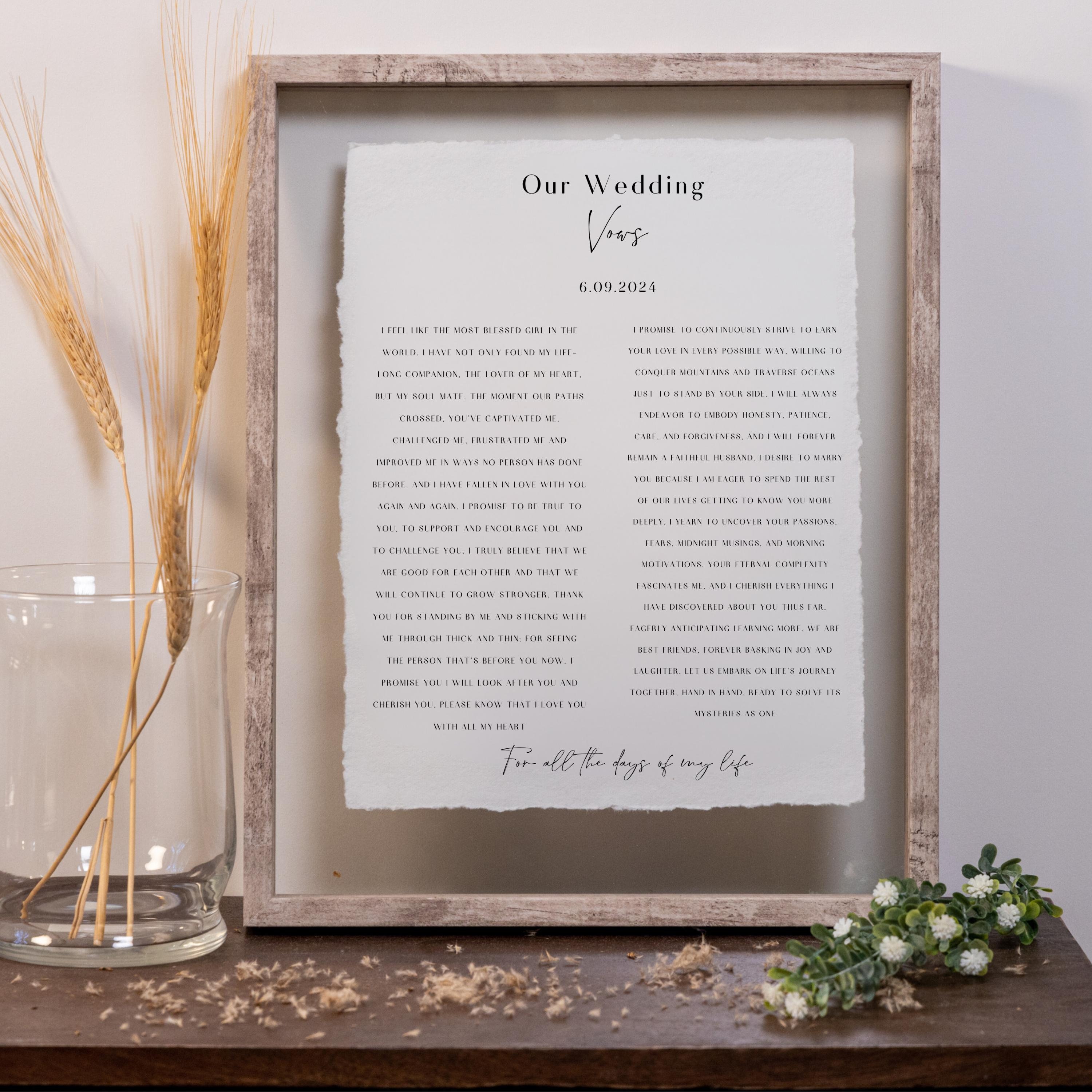 Deckled Edge Cotton Vow Print