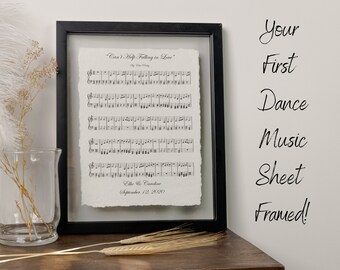 MUSIC Sheet l First Anniversary Gift For Him | 1st Anniversary First Dance | 2nd Anniversary for man l Cotton Gift l Wedding Vow