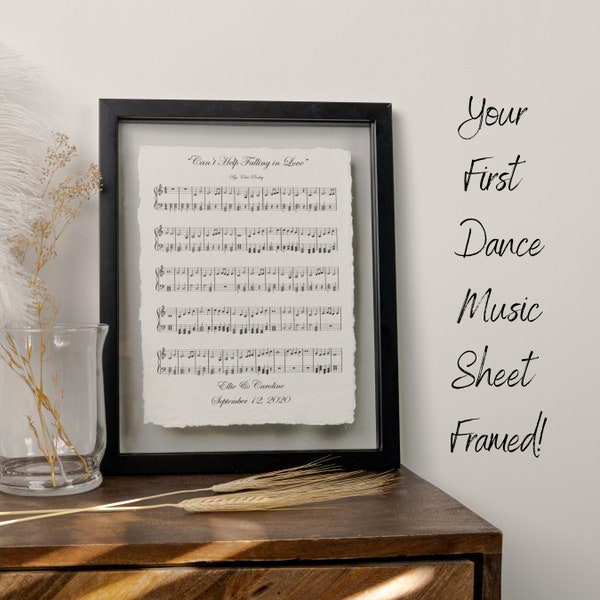 MUSIC Sheet l First Anniversary Gift For Him | 1st Anniversary First Dance | 2nd Anniversary for man l Cotton Gift l Wedding Vow