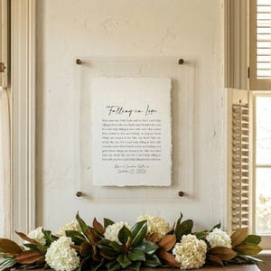 wedding song lyrics, framed song lyrics, cotton anniversary gift, first dance song, song lyric wall art, personalized song art, custom song print, 1st anniversary gift, paper anniversary, wedding gift unique, first anniversary gift for him, song lyric gift, cotton paper print