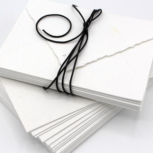 5.25" x 7.25" A7 Cotton Handmade Deckle Edge Envelopes, Deckle Edge Envelopes, Cotton Envelopes, Invitation Envelopes, Fancy Wedding Invites