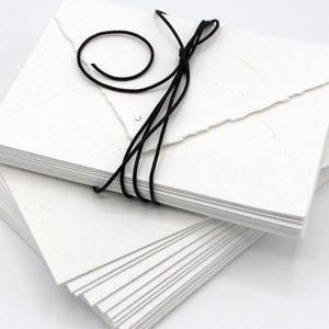 5.25&quot; x 7.25&quot; A7 Cotton Handmade Deckle Edge Envelopes, Deckle Edge Envelopes, Cotton Envelopes, Invitation Envelopes, Fancy Wedding Invites
