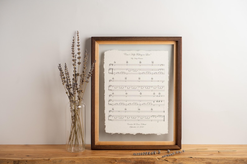 first dance, first dance music sheet, cotton anniversary gift, paper anniversary gift, cotton anniversary present, first anniversary gift, second anniversary gift, first dance