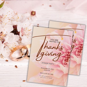 Editable Thanksgiving Dinner Party Invitation Template Card, Editable Invitation Template, Thanksgiving Invitation Template Card image 4