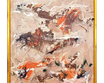 Mid-Century Modern Abstract Painting by Eve Garrison