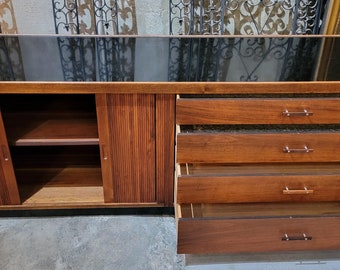 Mid-Century Modern Tambour Door Credenza by Milo Baughman for Glenn of California