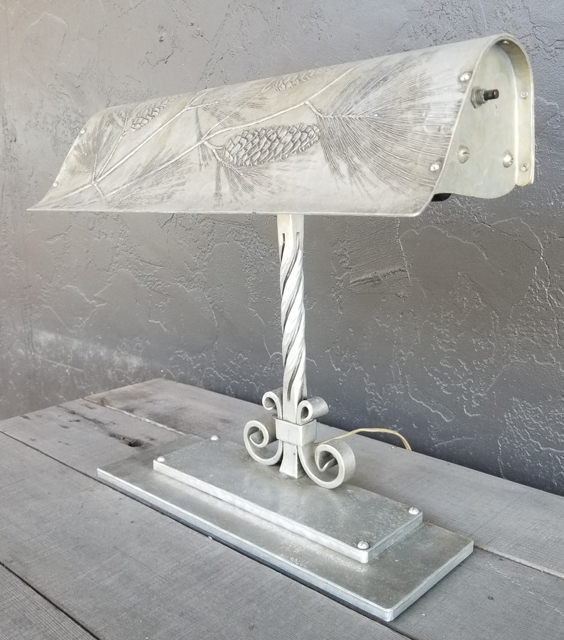 Mid-Century Modern Aluminum Desk Lamp by Wendell August Forge image 1