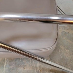 Pair of Mid-Century Modern 1950's Chrome Chairs in manner of Kem Weber image 10