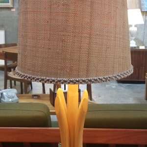 Pair Mid-Century Modern 1950's Bamboo / Rattan Table Lamps image 3