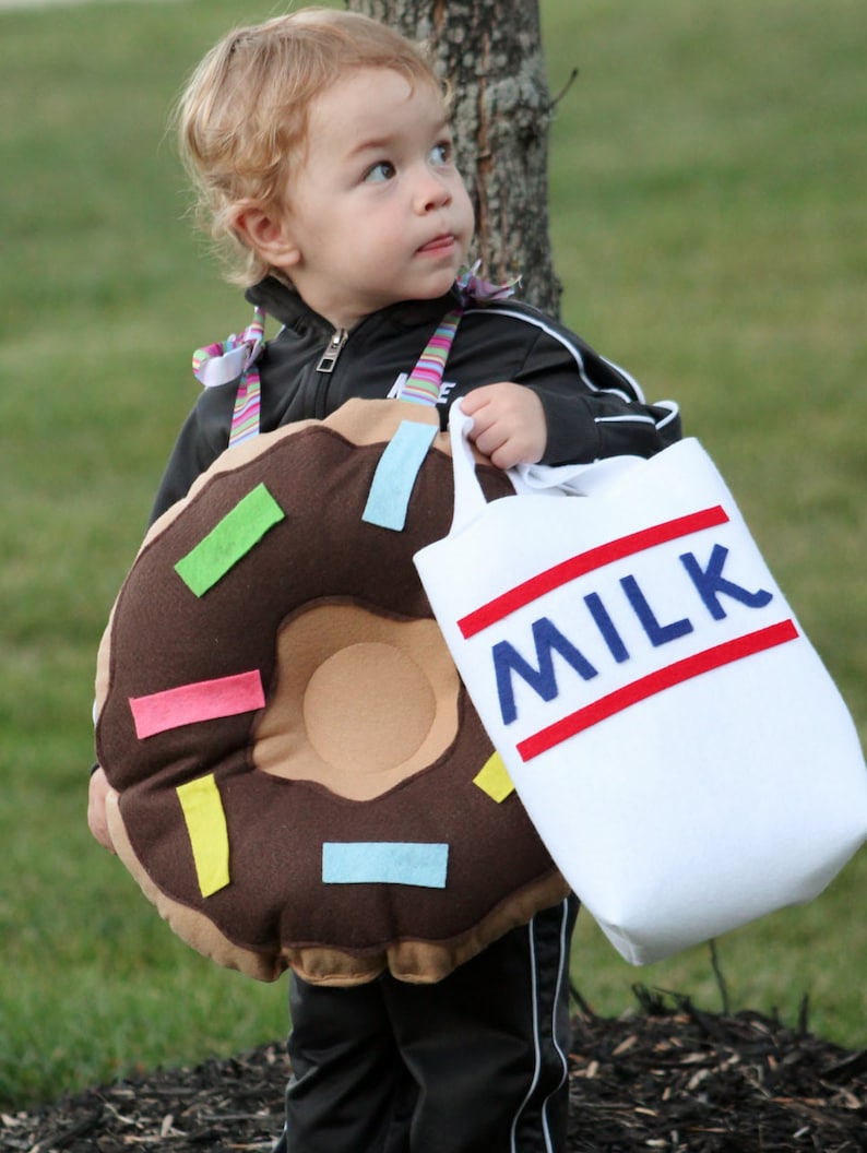Donut and milk costume donut and milk costume