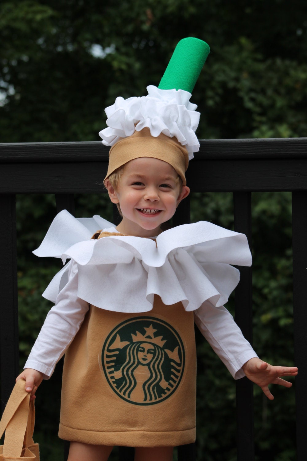 Halloween Costume Frappuccino Coffee Kid's Costume 3 piece