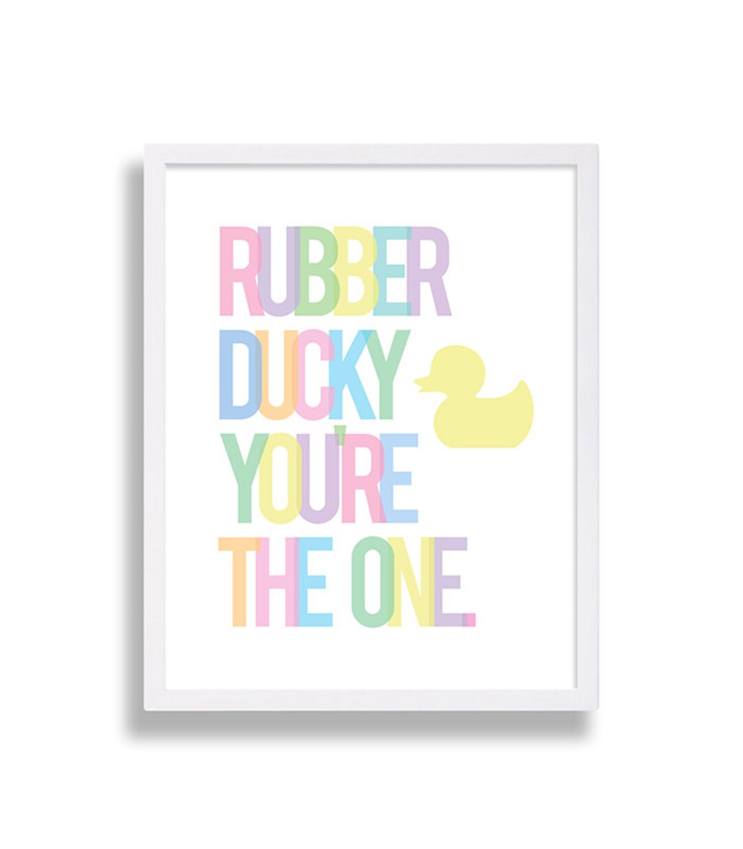 Rubber Duckie You're the One Nursery Rhyme Art Print Etsy Australia