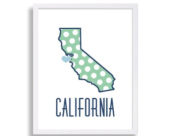 California Nursery Print Baby's Room Decor Kid's Room Art Home Decor Preppy Nursery Art Baby Room Wall Art Nursery Decor Baby Boy Nursery