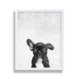 Three Puppy Dog Prints Animal Nursery Art Grey Nursery Decor - Etsy