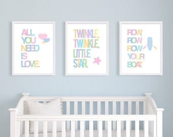 Top Selling Nursery Prints Nursery Rhyme Art Print Baby Room Decor Nursery Art Baby Shower Gift Twinkle Twinkle Nursery Decor All You Need