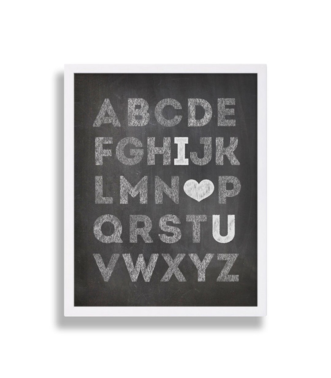 Chalkboard Nursery Art Alphabet Nursery Print Baby Shower Gift Nursery