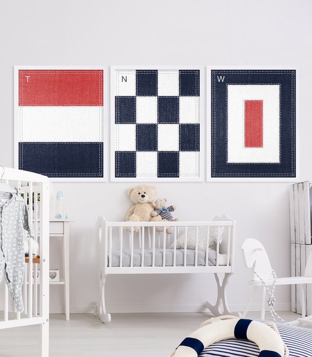 Large Nursery Art Modern Nursery Prints Nautical Nursery Ideas Blue
