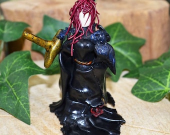 Goddess Morrigan Figurine or Mini Statue, Pagan Decoration Altar Decoration a Pagan Ornament